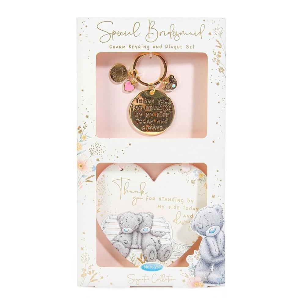 Me to You Bear Bridesmaid Keyring & Plaque Set Extra Image 1
